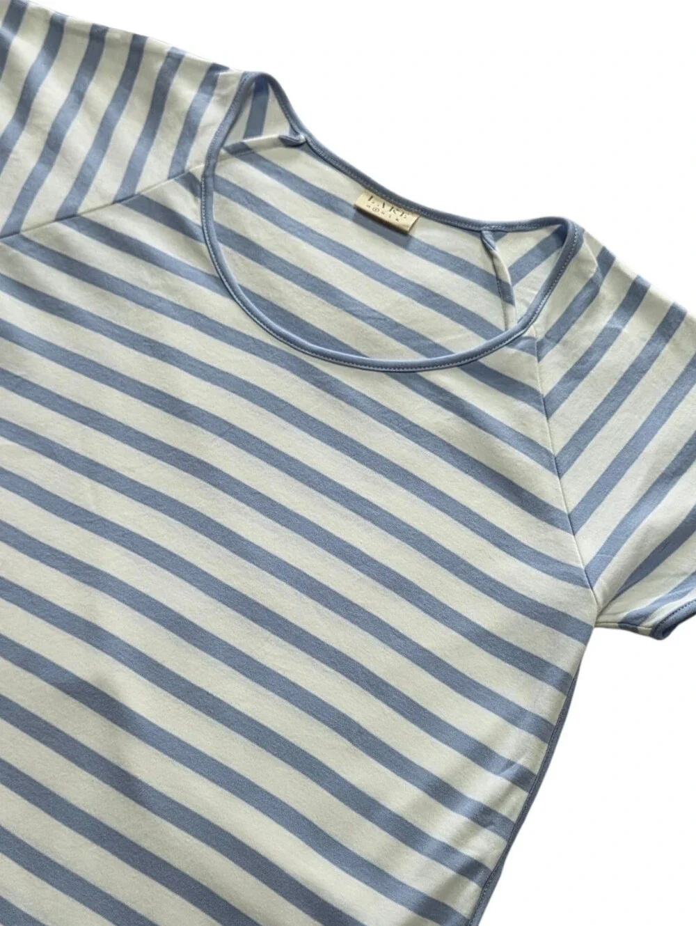 LAKE Blue & White Stripe Pajama Top Size Small